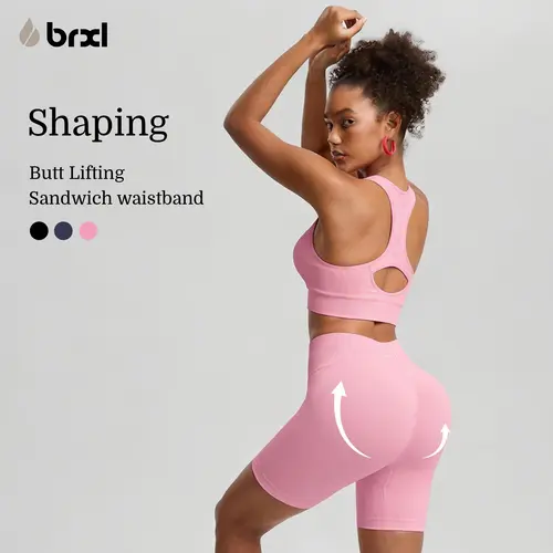 BRXL【Discount for live】Seamless Workout Shorts for Women Multiple Inseam Lengths 2.5 3.6 4.5 Inch Invisible Tummy Control Breathable Quick Dry Lycra Nylon Spandex for Yoga Gym Running Spring Summer-brxl-1,summerwins
