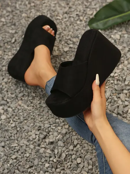 Women's New Wedge Heel Thick Sole Sandals, Comfortable Height Increasing Shoes, Perfect for Parties, Weddings, Night Events, Beach Outings