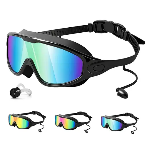 Swim Goggles for Adults & Youth - Anti-Fog, Anti-UV, Wide View, Waterproof, Adjustable Pool & Outdoor Fog Free Water Sports Goggles, Pool Goggles, Outdoor Swimming Goggles,back to school,back to school haul