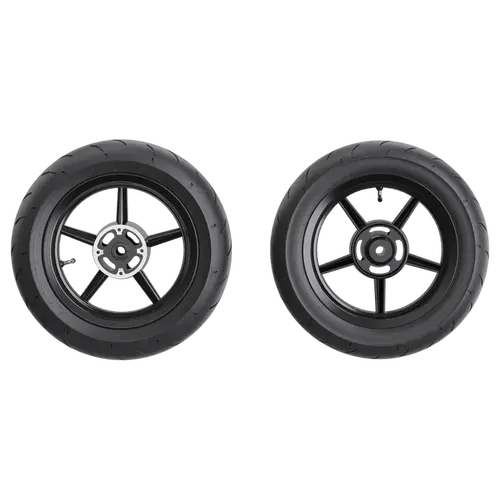 Heybike Villain 12-Inch Supermoto Tire Set (Front & Rear) for Mini Dirt Bikes, Off-Road Components with Enhanced Braking, Improved Handling, Better Control, Durable Tread, Pedalless Design & Pavement Compatibility