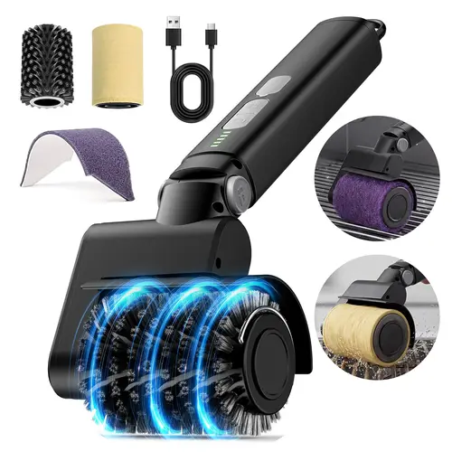 2026 New Electric Grill Brush for Outdoor, BBQ Grill Cleaner with 3 Heads, 3-Speed & Angle Adjust Cordless Rotary Grill Brush, 150Mins Runtime Grill Cleaning Brush for Barbecue Grates SummerVibes