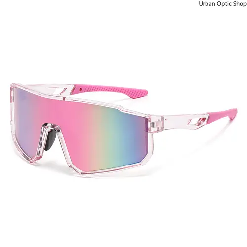 Unisex 1-Piece Cycling Sunglasses - UV400 Protection, Windproof, Colorful Mirrored Sports Eyewear for MTB Road Bike Riding, Summer Vacation Beach Outfits
