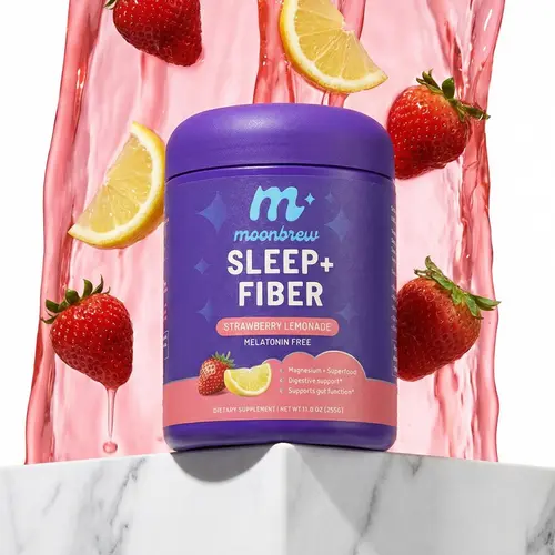 MoonBrew Sleep + Fiber Strawberry Lemonade Magnesium (9g of Dietary Fiber)
