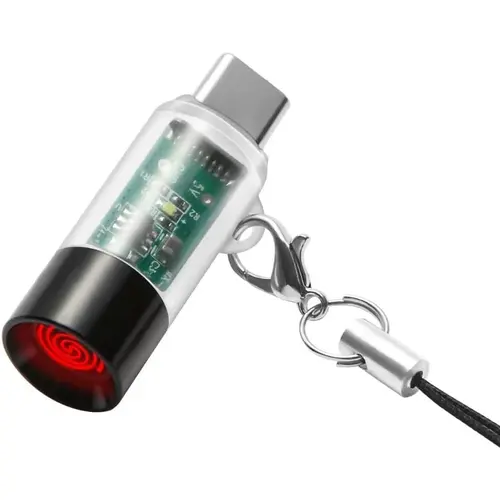 1/2PCS Transparent USB‑C Electronic Lighter Accessory, Lightweight Mini Igniter, Plug & Play for Power Bank or Phone, 10s Auto Shutoff, No Built‑in Battery, Safe Mini Gadget for Purse, Daily Carry and Outdoor Camping Use