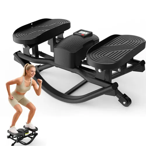 HOTWAVE Rocking Stepper Leg, Glute, and Core Trainer — 3D Rocking Glute Workout,350 lb Weight Capacity, No-Assembly Required Cardio Stepper, Indoor Fitness Equipment Summerwins