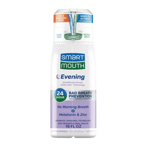 SmartMouth Evening Advanced Liposomal + Zinc Activated Breath Rinse 16oz
