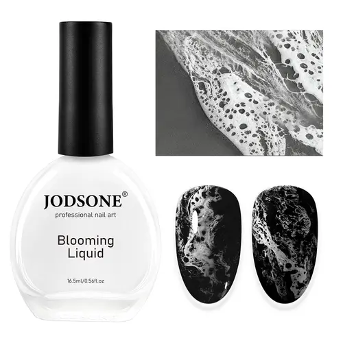JODSONE Ocean Wave Blooming Gel Nail Polish,16.5ml Wave White Blooming Liquid for Spreading Effect Wave,High Fluidity Wave Textures for Ocean Wave Nail Art,DIY Nail Art Design,Use with Gel Polish