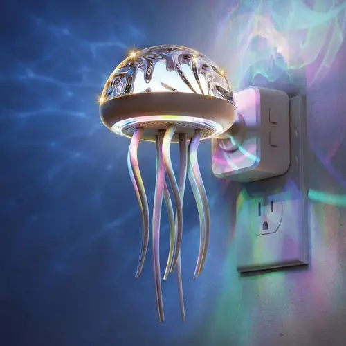 DORESSHOP Jellyfish Projector Night Lights, Night Light Plug Into Wall, Night Lights with Dusk to Dawn Sensor, 180° Dynamic Rotating Night Light for children's room decoration Room Decor,dorm essentials,home decor,home essentials SohoChic