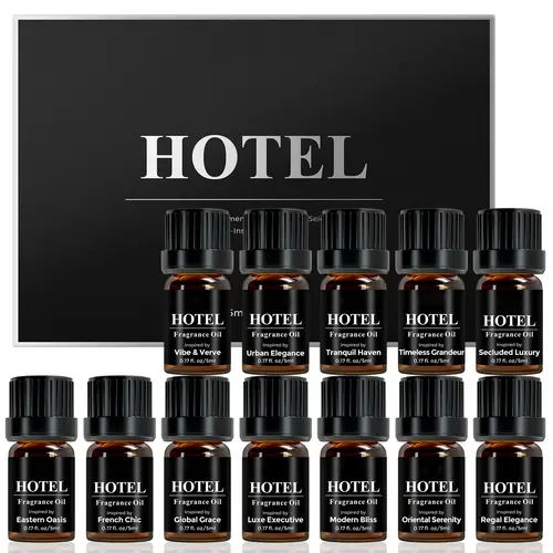 Hotel Fragrance Oil Set- Flavored Air And Long-lasting Scents, Suitable for Candles, Diffusers, Humidifiers, Aromatherapy Scented 12pcs