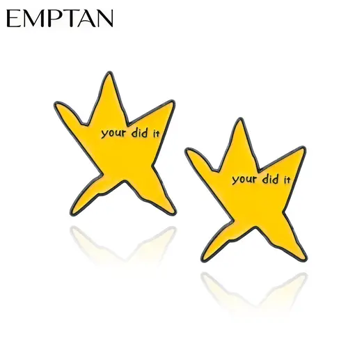 EMPTAN 2PCS Your Did It Star Enamel Pin - Funny Motivational Badge Brooch, Cute Backpacks, Jackets, Hats Jewelry Accessories for Women Men - Fun Gifts for Friends and Coworkers, Graduation Gifts for Her 2026 Back to School Gifts