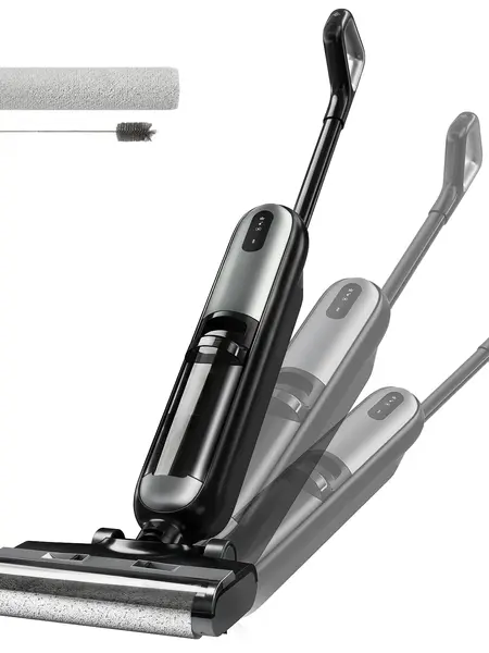 【Summer Sale】Cordless Wet Dry Vacuum Floor Cleaner, Power Modes for Hardwood & Carpet, Smart Self-Cleaning & Dual Tank System