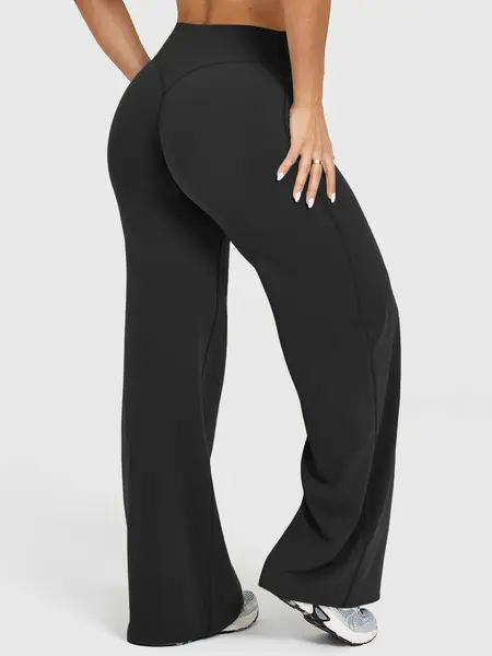 JGS1996 Women's High Waisted Straight Leg Yoga Pants - Casual Loose Outfit Lounge Pants Soft Stretchy Seamless Leggings Comfortable Flattering Activewear Summer for Workout Gym Daily Wear