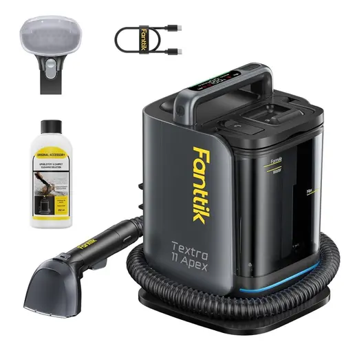 Fanttik Textra 11 APEX Cordless Portable Carpet Cleaner, 150W Brushless Motor, Smart LED Display, 2 Cleaning Modes, Spot Cleaner for Car Interior, RV, Upholstery & Area Rugs, Cleaning Tool, Floor Cleaning Tool SummerWins, Home Cleaning