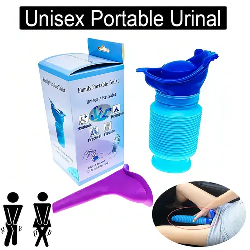 Car Pee Bottle for Men and Women, 750ML Unisex Portable Urinal, Car Urinal Bucket, Shrinkable Personal Mobile Toilet, Urine Bottle, Portable Toilet for Car