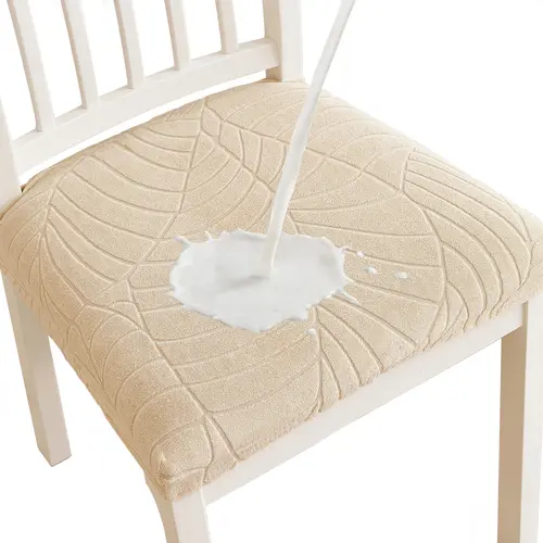 Jacquard Woven Stretch Chair Slipcovers, Waterproof Universal Chair Covers Set of 2/4/6/8, Soft Durable Fabric for Dining Room Home Decor, Universal Chair Cover, Chair Seat Covers, Dining Chair Protectors
