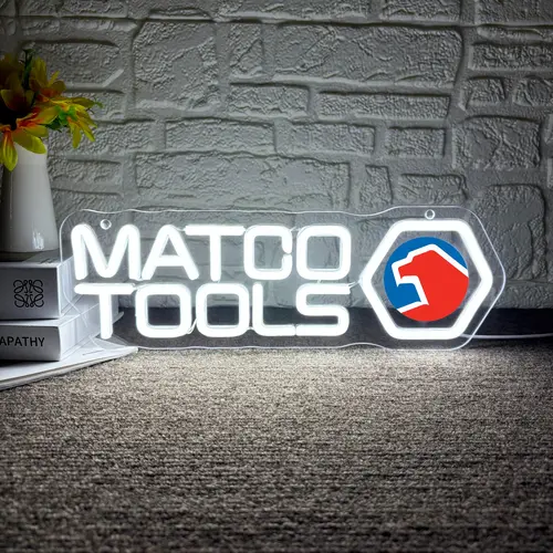 MATCO Tools Neon Sign Dimmable Garage LED Lights Wall Mounted Decorative Lights USB Powered for Decor Workshop Wall Art Man Cave Tool Enthusiast Gift Atmosphere Lighting