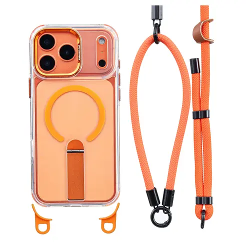 MagSafe Smartphone Case with Detachable Crossbody Neck Lanyard Strap - Durable Shockproof Transparent Acrylic Plastic TPU Protector, Camera-Friendly Magnetic Accessory for iPhone 17 Pro Max,16,15,14,13 Modest Cellphone Devices #MothersDayGift#SummerVibes