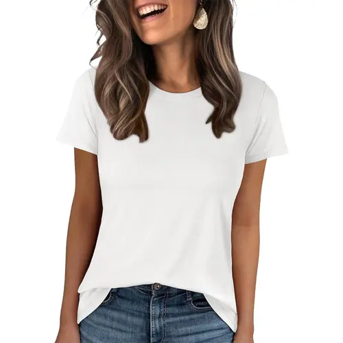 ANRABESS Women’s Short Sleeve T-Shirt Wrinkle-Free Basic Tee Trendy Cute – 2026 Spring Summer Business Casual Outfit