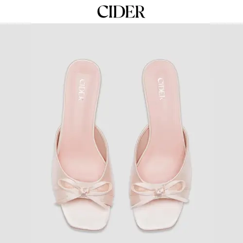 Cider BOWKNOT SATIN HEELS