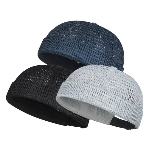 Summer Large Mesh Breathable Sun Protection Hat, Brimless, Fashionable and Simple, Adjustable Baseball Cap Style for Men and Women