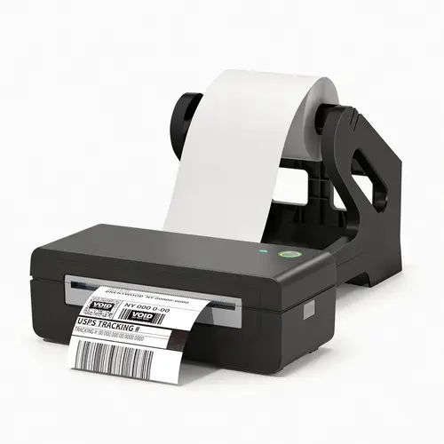JADENS Wireless Thermal Shipping Label Printer with Label Holder, Works with iOS/Android for Mobile Office Equipment (Wireless Thermal Printer)