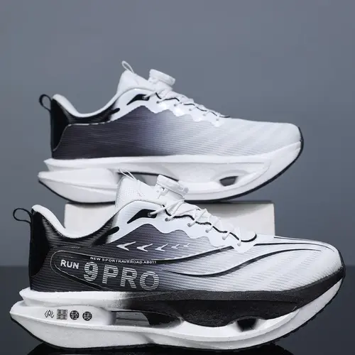 Men's Breathable Casual Athletic Sports Training Lightweight Running Sneakers, Unisex Comfortable Low-Top Design, Durable Grip, No-Lace, Suitable for All Seasons, Running Style Shoes