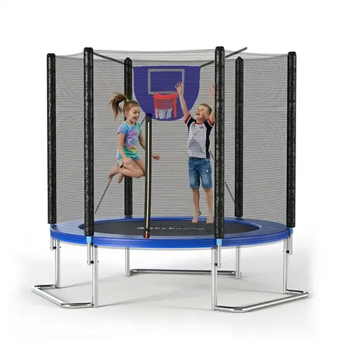SkyBound 6FT 8FT Outdoor Trampoline for Kids and Adults  Recreational Backyard Trampolines with Net Enclosure  , ASTM Approved L-Shaped Legs for Extra Stability Outdoor Trampoline