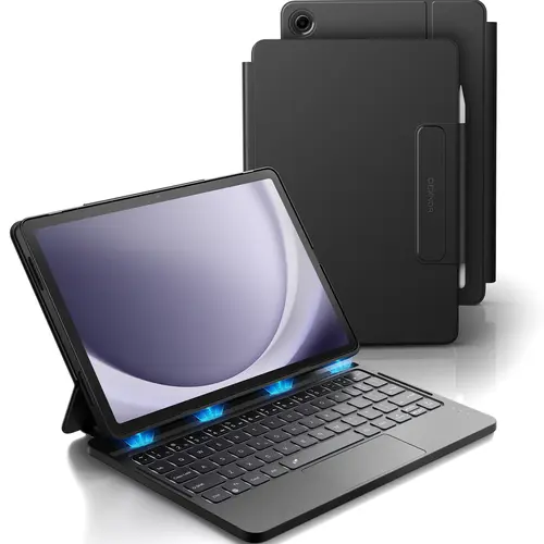 Dexnor Tablet Keyboard Accessories for 11" Samsung Galaxy Tab A11+ Plus (2025)/A9+ Plus (2023) - Ultra-Light Magnetic Folding Wireless Folio, Backlit, Multi-Touch Trackpad, Stylus Holder, Portable Rechargeable for Work [ONLY Keyboard, NOT Tablet Included]