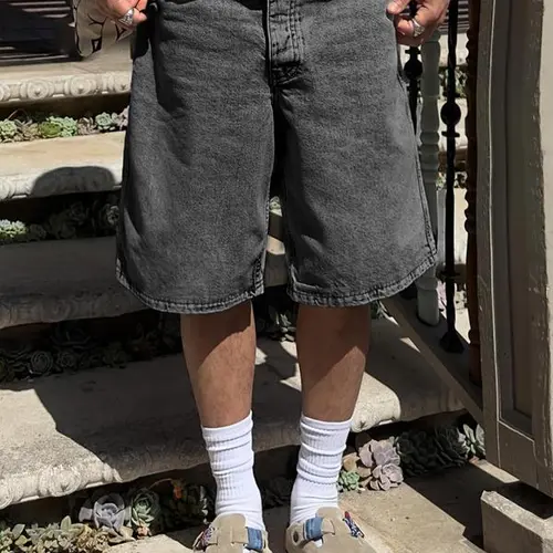 Men's Vintage Denim Shorts, Regular Fit Casual Fashion Comfy Loose Design Short Jeans for Summer, Men's Bottoms for Daily Wear