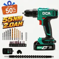 【Summer Clearance】5-year warranty DCA 20V Cordless Drill 25-Piece Set, 28 ft・lb Torque, 3/8" Keyless Chuck, 2.0Ah Battery & Charger, 18+1 Clutch Settings, Ideal for Home DIY, Furniture Assembly, Plumbing, Light Drilling & Demolition