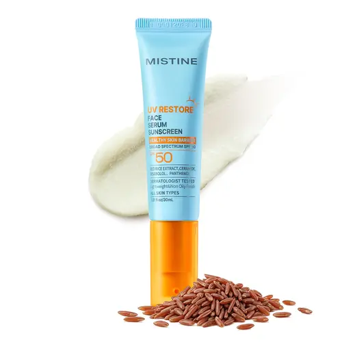 【NEW】MISTINE Official UV Repair Facial Serum Sunscreen (OTC) - Broad Spectrum SPF50+, Skincare-First Sun Care, Lightweight, Red Rice Extract + Centella, Barrier Repair, Sensitive Skin Friendly, Soothes, Hydrates, Improves Fine Lines