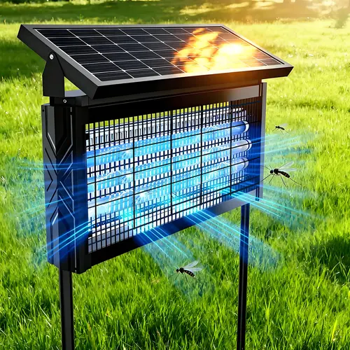 4500V Solar Bug Zapper,3000Mah Rechargeable High Voltage Mosquito & Fly Trapper, 2 Modes, IPX 67, For Home, Garden, Patio,Outdoor,summerwins summerwins