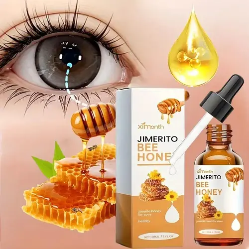 Genuine Honey Eye Cleansing Serum, Honey Eye Care Serum, Eye Essence, Natural Plant-Based Formula for Gentle Eye Care & Daily Comfort, Unisex Eye Care Product Eye Care Routine