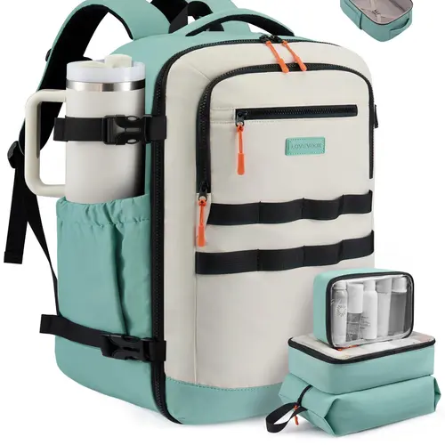 LOVEVOOK 40L&50L Travel Backpack for Women & Men, TSA Approved Carry On Backpack with 3 Packing Cubes, Waterproof Personal Item Bag Fits 17" Laptop, Weekender Essentials Overnight Backpack for Trip