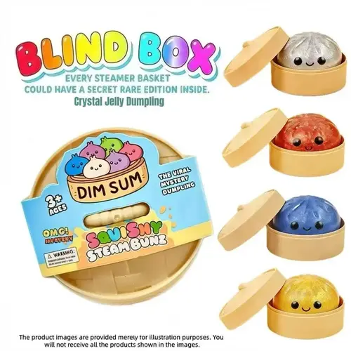 Expressive Dumpling Soft Toy, Secret Gift Box, Stress Relief Toy, Stress Relief Gadgets, Unisex, Random Style, Valentine's Day & Easter Gift, Kids' Exchange, Dumplings Squishy, Dumpling Squishies