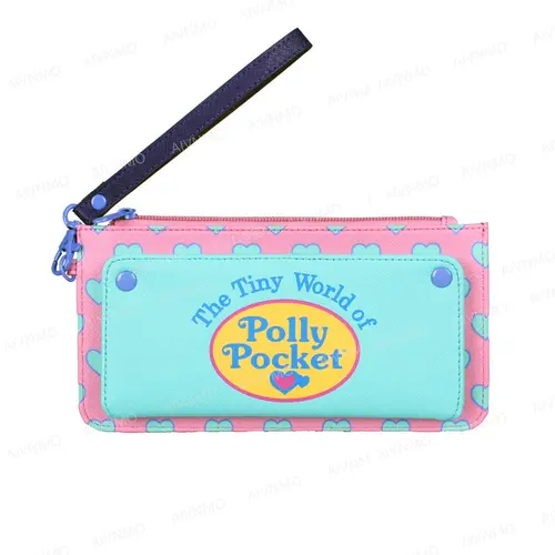 Cute Foldable Long Wallet for Women, Card Holder with Cartoon Pattern, Coin Purse with Zipper Pocket, Stylish and Practical