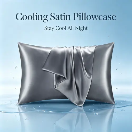 【Hvnde】2pcs/4pcs Satin Pillowcase for Hair and Skin, Super Soft and Cooling Similar to Silk Pillow Cases 2 Pack with Envelope Closure, Gift for Women Men
