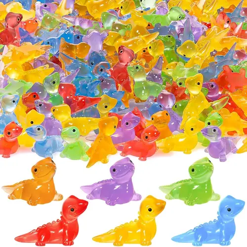50/100pcs Glow-In-The-Dark Resin Lizard Figurines, Resin Animal Sculptures, Animal Design Semi-Transparent Lizard Statues, Animal Resin Models for DIY Crafts, Landscaping, Decorative Figurines