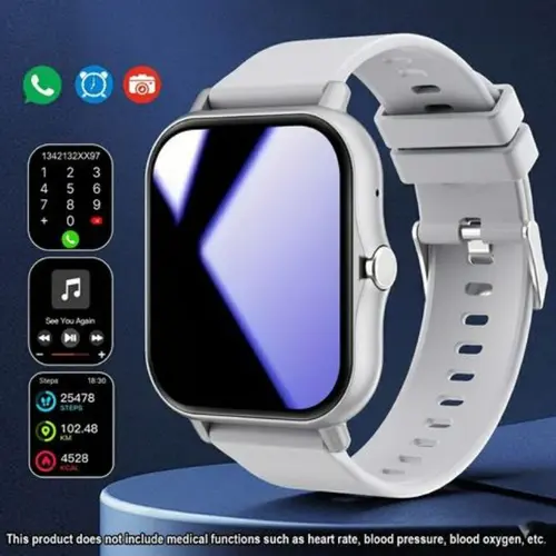 1.83-Inch Full-Screen Touch Smart Watch, Fitness Tracker Watch with Bluetooth-Compatible Connectivity, Multiple Sports Modes, Calls and Messaging Alerts, Touchscreen Sport Watch for Men and Women, Sports Tracking Smartwatch