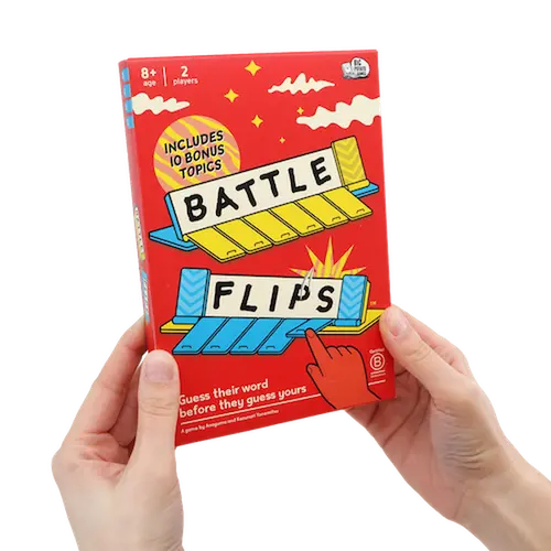 Battle Flips - Guess Their Word Before They Guess Yours | Hilarious 2-player Board Game