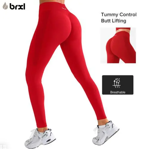 BRXL BrxlGrit 【Discount for live-FBT】2nd Gen Seamless Yoga Pants with Lycra Blend – Upgraded Peach Hip Lifting 3-Layer Waistband Enhanced Quick-Dry Tummy Control All-Season Wear-brxl-1,summerwins