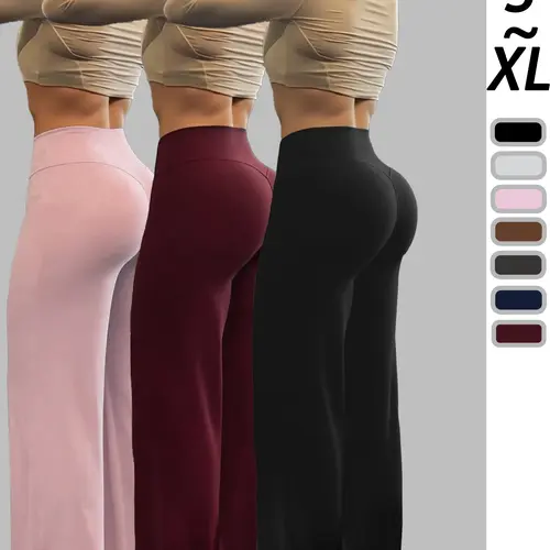 Women's Straight Leg Sporty Tight Pants, High Waist Design, Slimming Effect, Ideal for Gym, Running, Fitness, Comfortable Fashion Workout Wear, Running Trousers, High Elastic Activewear, Activewear Bottoms, Athletic Bottoms