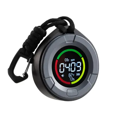 【fathersdaygift】VEVOR Carbon Dioxide Monitor, CO2 Controller with Temperature and Humidity Display, NDIR Sensor Carbon Dioxide Detector, for Outdoors, Home, Office, Car, Lightweight & Portable