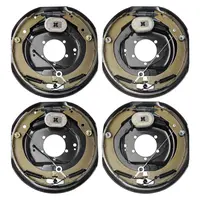 【BackToSchool】VEVOR Electric Trailer Brake Assembly, 12" x 2", 2 Pairs Self-Adjusting Electric Brakes Kit for 7000 lbs Axle, 5-Hole Mounting, Backing Plates for Braking System Part Replacement (2 Right + 2 Left),car accessories
