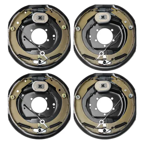 【Summerfinds】VEVOR Self-Adjusting Electric Trailer Brake Kit - 12x2 in, 2 Pairs (2 Right+2 Left Set), 5-Hole Mounting Backing Plates, Fits 7000 lbs Axle & Dexter/Alko, DIY-Friendly Braking System Replacement Part