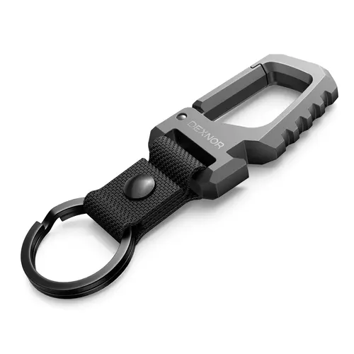 Dexnor Heavy Duty Tactical Multi Tool Keychain - Aerospace-Grade Stainless Steel Carabiner Ring Keychain, Vehicle Accessories Car Key Fob Holder Organizer for Men, Tactical Keychain