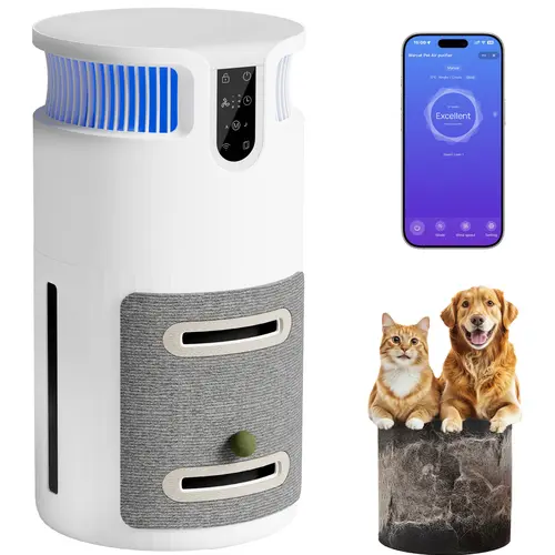 Warcat H13 True HEPA Pet Air Purifier for Home Large Room (Up to 2200 ft²) with PM2.5 Display, Sleep Mode, DC Adapter, Allergy Relief - Absorbs Smoke, Dust, Pet Dander, Hair - Office Household Air Cleaner #tiktokshopsummersale #summersale, Auto Mode Adjus