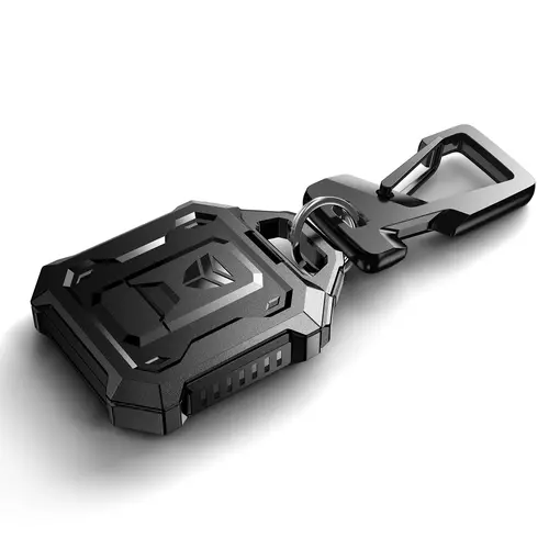 Dexnor Full-Body Shockproof Protection Case for AirTag, Anti-Lost Protective Cover with Keychain, Key Ring & Carabiner