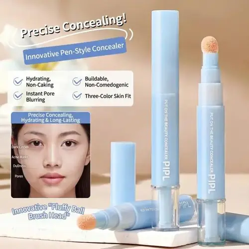 Dual-effect Concealer & Foundation Eye Concealer - 24-hour long-lasting, high-coverage matte finish. Korean pressed powder foundation for a flawless complexion. Covers acne marks, sculpts the nose, and nourishes the skin.
