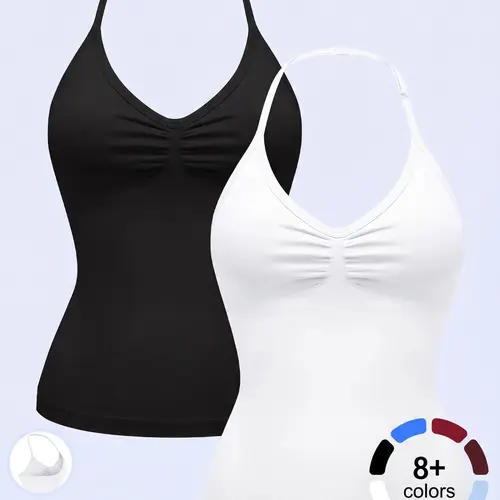 1/2/3/4 Pcs Women Longline Strappy Top Fitness Sports Yoga Gymwear Tanks Workout Stretchy Activewear Sportswear Activewear Outdoor Running Tops